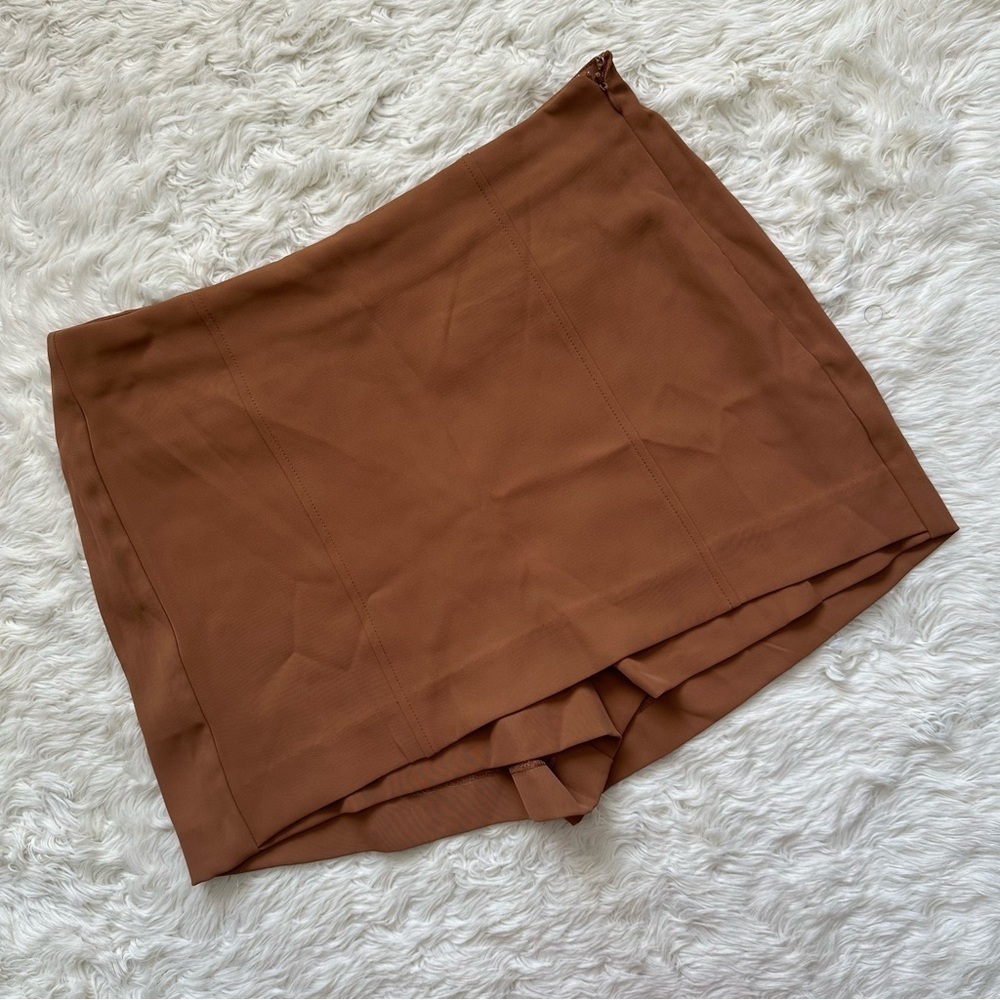 Jason Wu Skort Mini Skirt Shorts Neutral Brown M